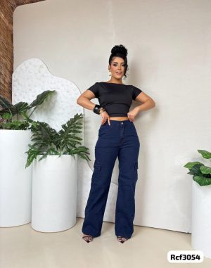 CALÇA JEANS CARGO